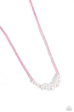 Load image into Gallery viewer, White Collar Whimsy - Pink Necklace