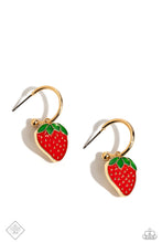 Load image into Gallery viewer, Fashionable Fruit - Gold Tone Earrings- March Fashion Fix 24