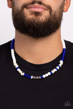Load image into Gallery viewer, Beaded Bravery - Blue Necklace
