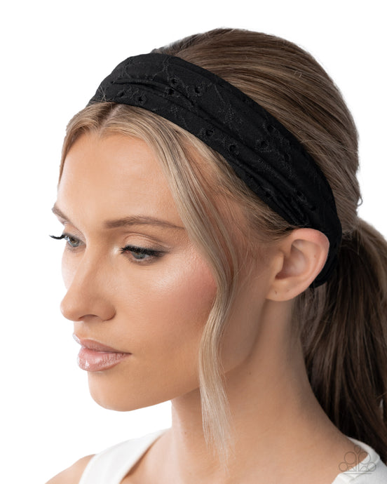 Eyelet Elegance - Black