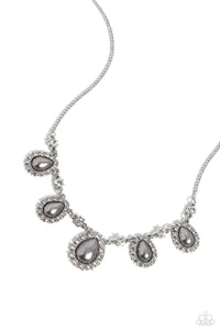 Teardrop Team - Silver tone Necklace