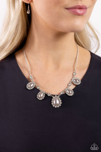Teardrop Team - Silver tone Necklace