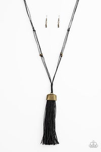 BRUSH IT OFF - BRASS NECKLACE