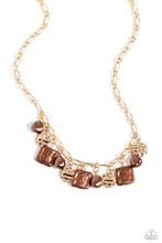 Load image into Gallery viewer, Sophisticated Squared - Brown Necklace
