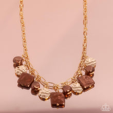 Load image into Gallery viewer, Sophisticated Squared - Brown Necklace
