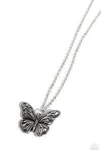 Textured Talent - Silver tone Necklace