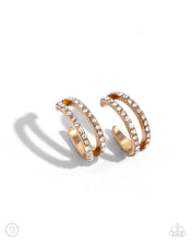 Load image into Gallery viewer, Monochromatic Mystique- Gold tone Earrings Cuff
