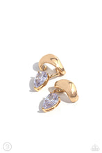 Load image into Gallery viewer, Twisting Teardrop- Gold tone Earrings cuff
