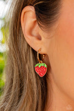Load image into Gallery viewer, Fashionable Fruit - Gold Tone Earrings- March Fashion Fix 24
