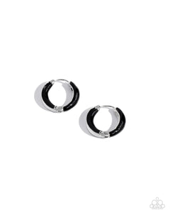 Pivoting Paint - Black Earrings