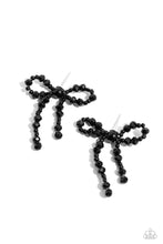 Load image into Gallery viewer, The BOW Must Go On - Black Earrings
