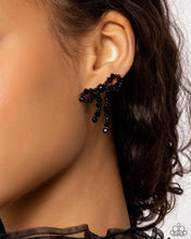 Load image into Gallery viewer, The BOW Must Go On - Black Earrings
