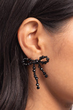 Load image into Gallery viewer, The BOW Must Go On - Black Earrings
