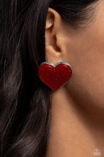 Load image into Gallery viewer, Glitter Gamble - Red Earrings
