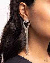 Load image into Gallery viewer, Elongated Effervescence - White Earrings
