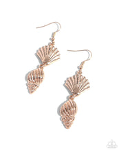 Load image into Gallery viewer, SHELL, I Was In the Area - Rose Gold tone Earrings
