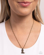 Load image into Gallery viewer, Collectable Cowboy - Brass tone Necklace
