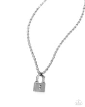 Load image into Gallery viewer, Locked Lesson - Silver tone Necklace
