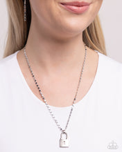Load image into Gallery viewer, Locked Lesson - Silver tone Necklace
