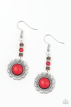 Load image into Gallery viewer, Desert Bliss - Red Stone - Silver Earrings

