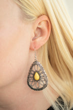Load image into Gallery viewer, Floral Frill - Yellow Earrings
