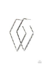 Load image into Gallery viewer, Geo Grunge - silver earrings
