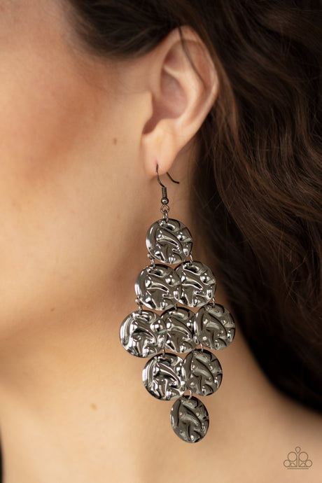Metro Trend - black earrings