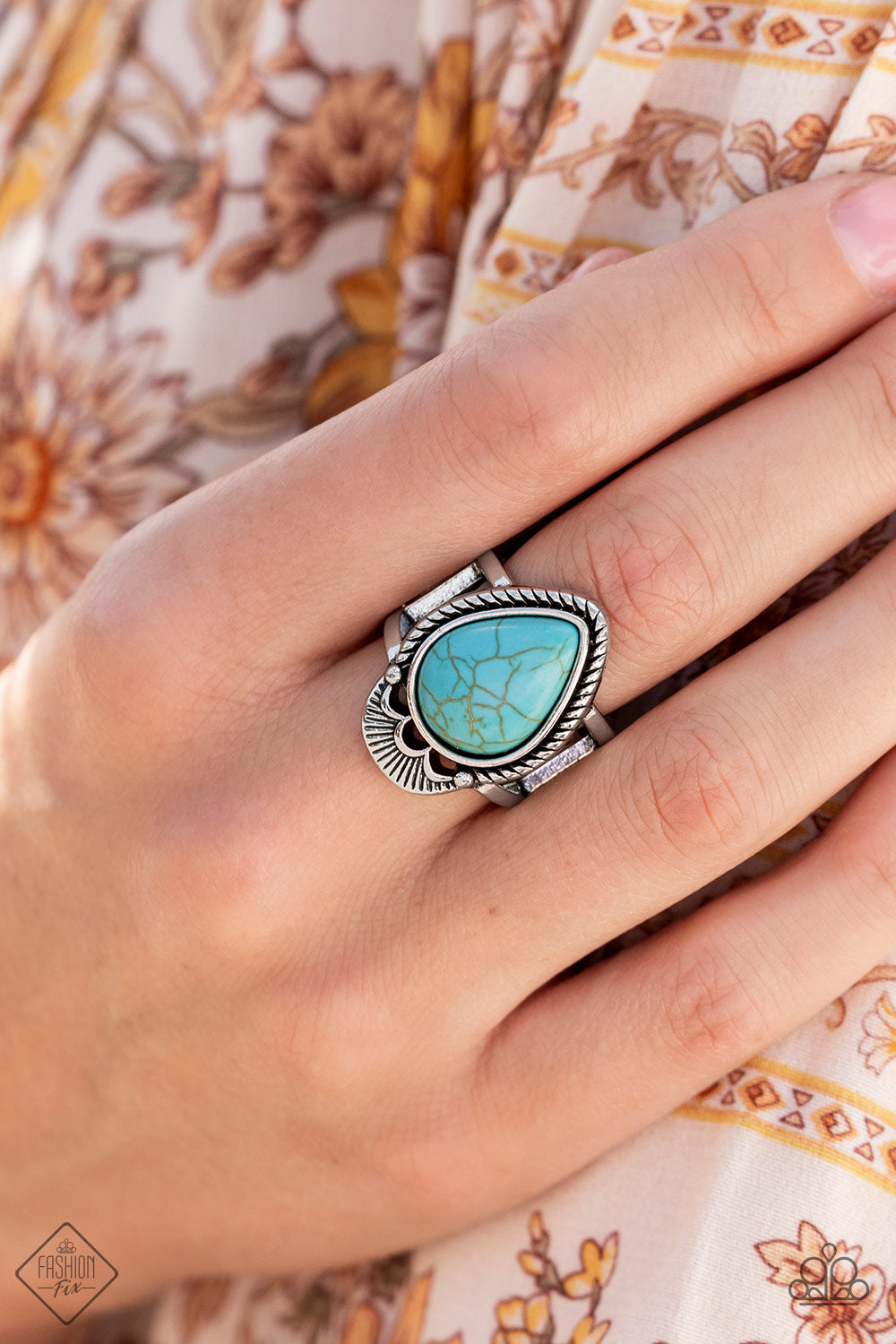 Rural Rapids - Blue- Oct Fashion Fix 22 Ring